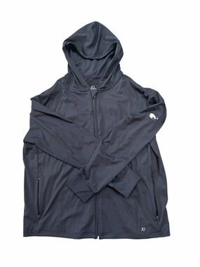 Men's Black Performance Hooded Zip Jacket